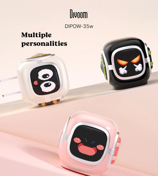 Divoom Dipow 35W Smart Pixel Fast Charger – Custom LED Display