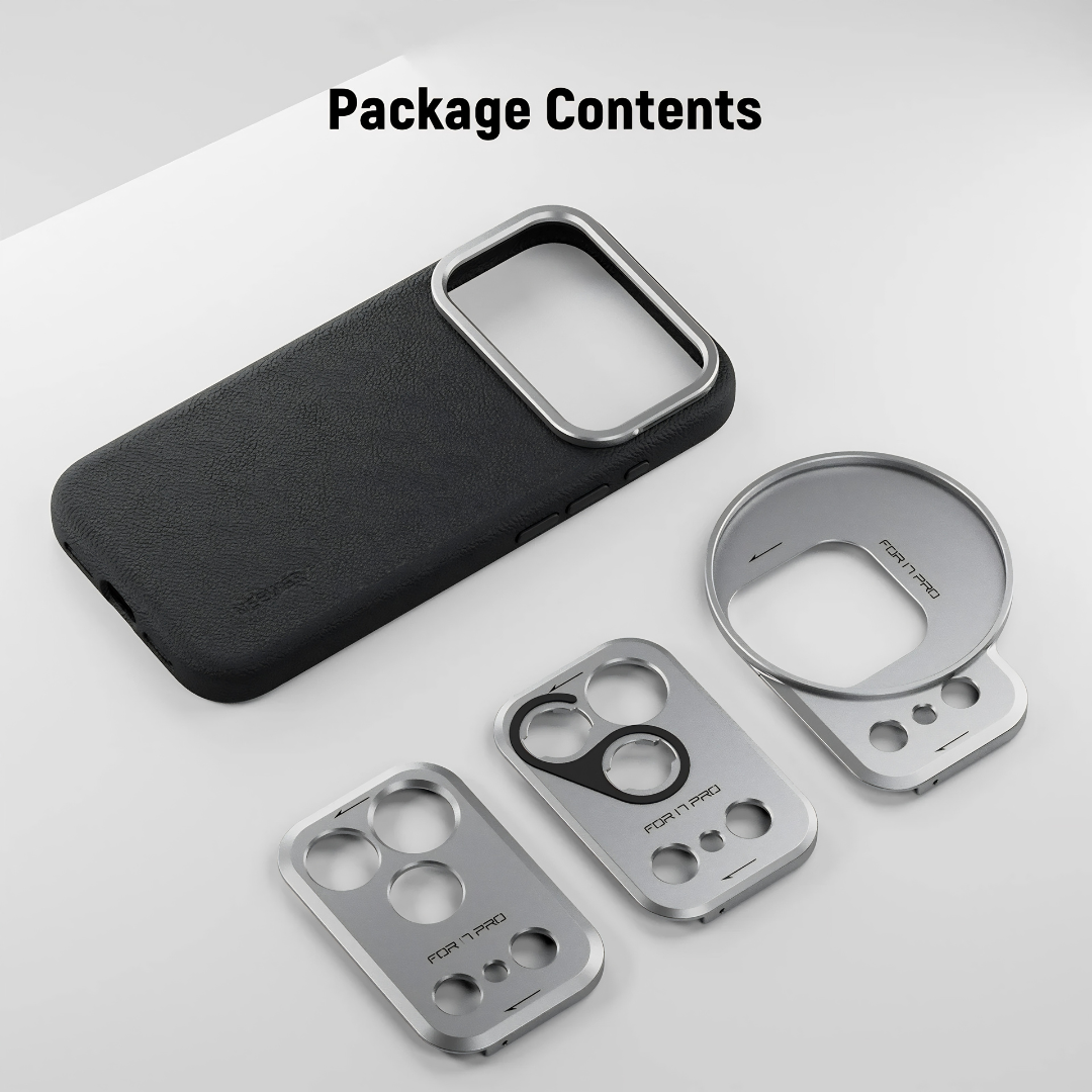 NEEWER PA134 Modular Phone Case for iPhone 17 Pro – 67mm Filter Ring, 17mm & T Mount Lens Backplates, MagSafe Compatible