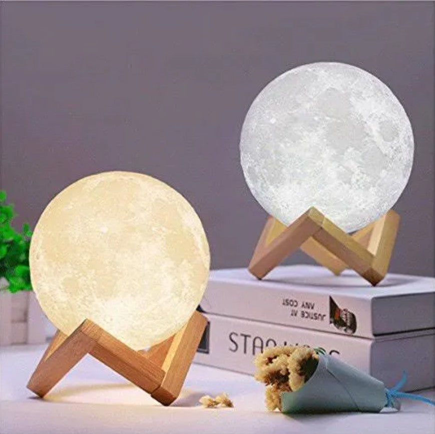 3D Moon Lamp LED Night Light – Table Lamp for Kids & Bedroom Decor
