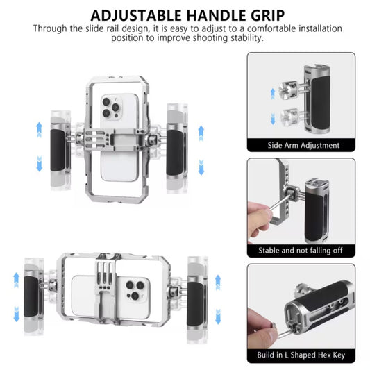 Smartphone Video Cage Rig | Dual Handle Mobile Video Stabilizer