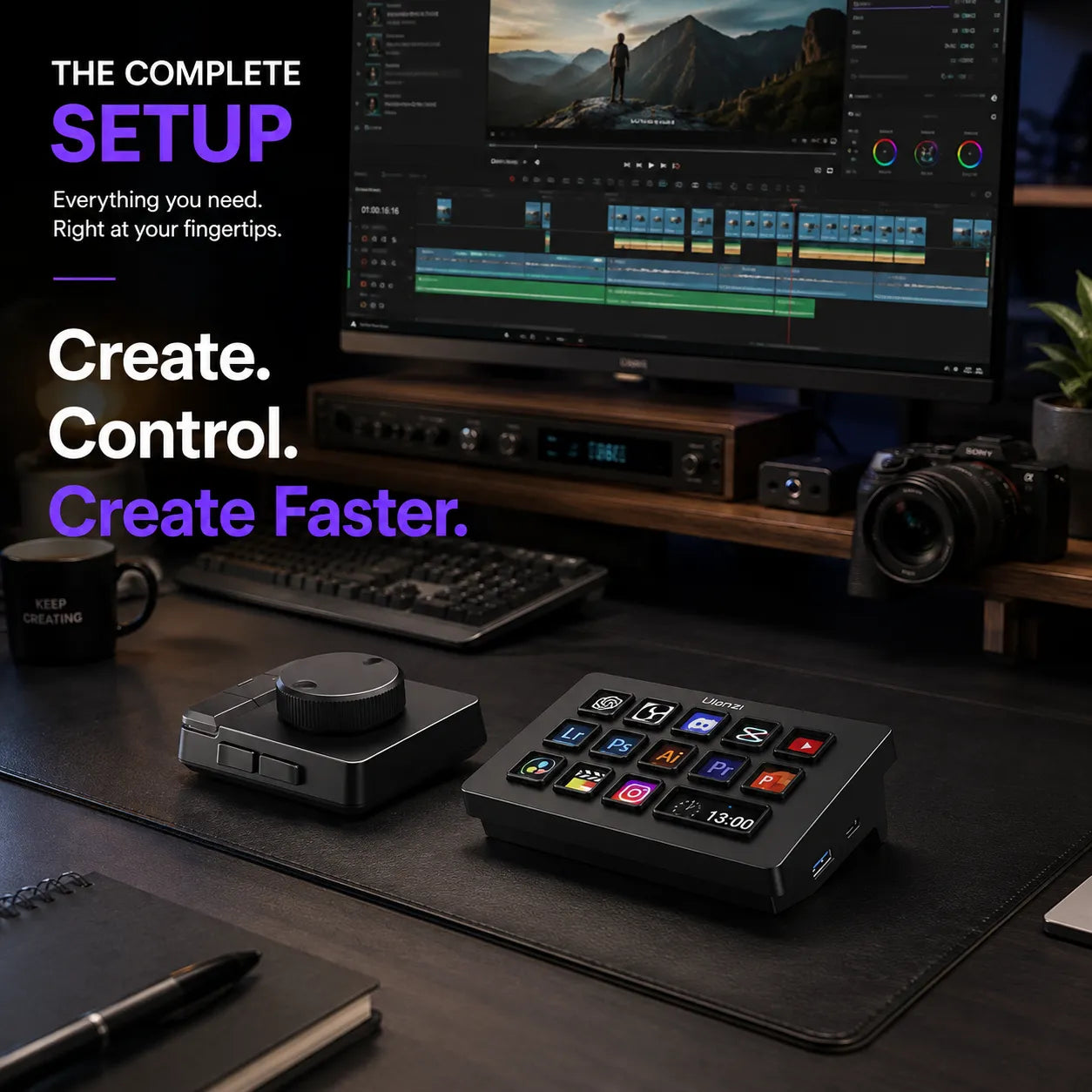 Ulanzi Creator Kit – Deck Dock & Dial Controller Bundle (Save Rs. 4,800)