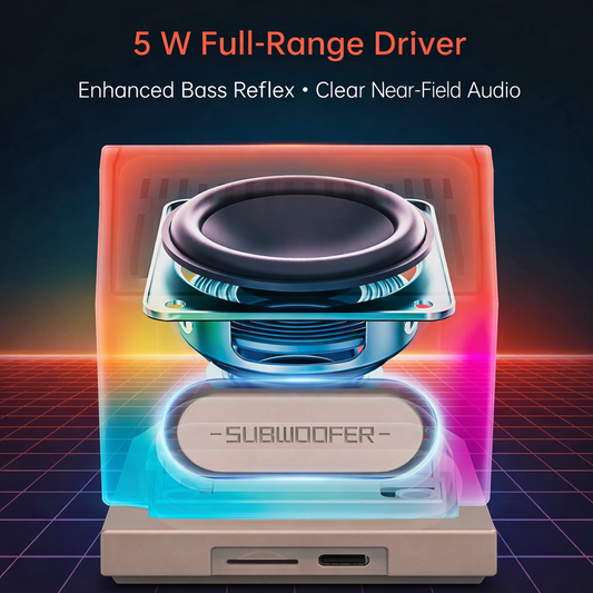 Divoom MiniToo Retro Bluetooth Speaker with Pixel Display