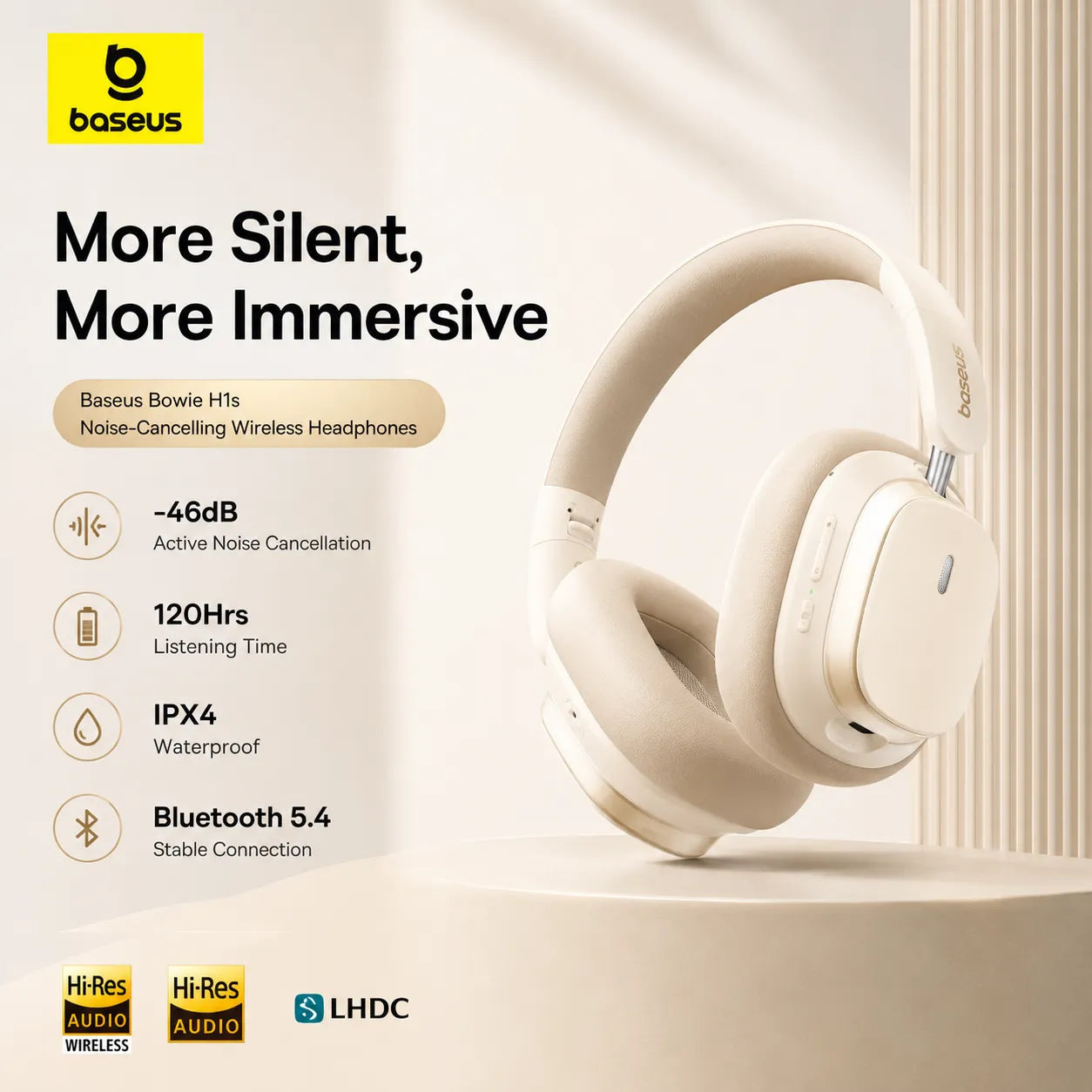 Baseus Bowie H1s – Noise Cancelling Wireless Headphones