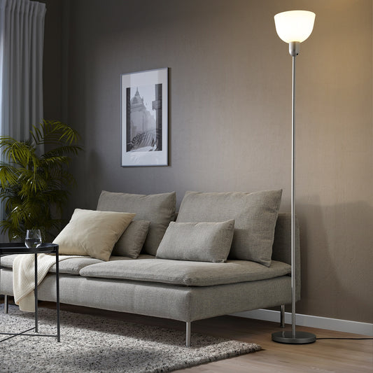 IKEA: HEKTOGRAM Floor Uplighter – Silver Colour/White