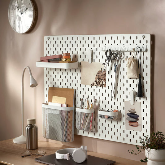 IKEA SKÅDIS Pegboard with hooks