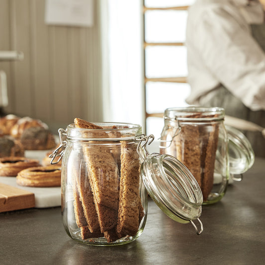 IKEA KORKEN Jar with lid, clear glass, 1 L