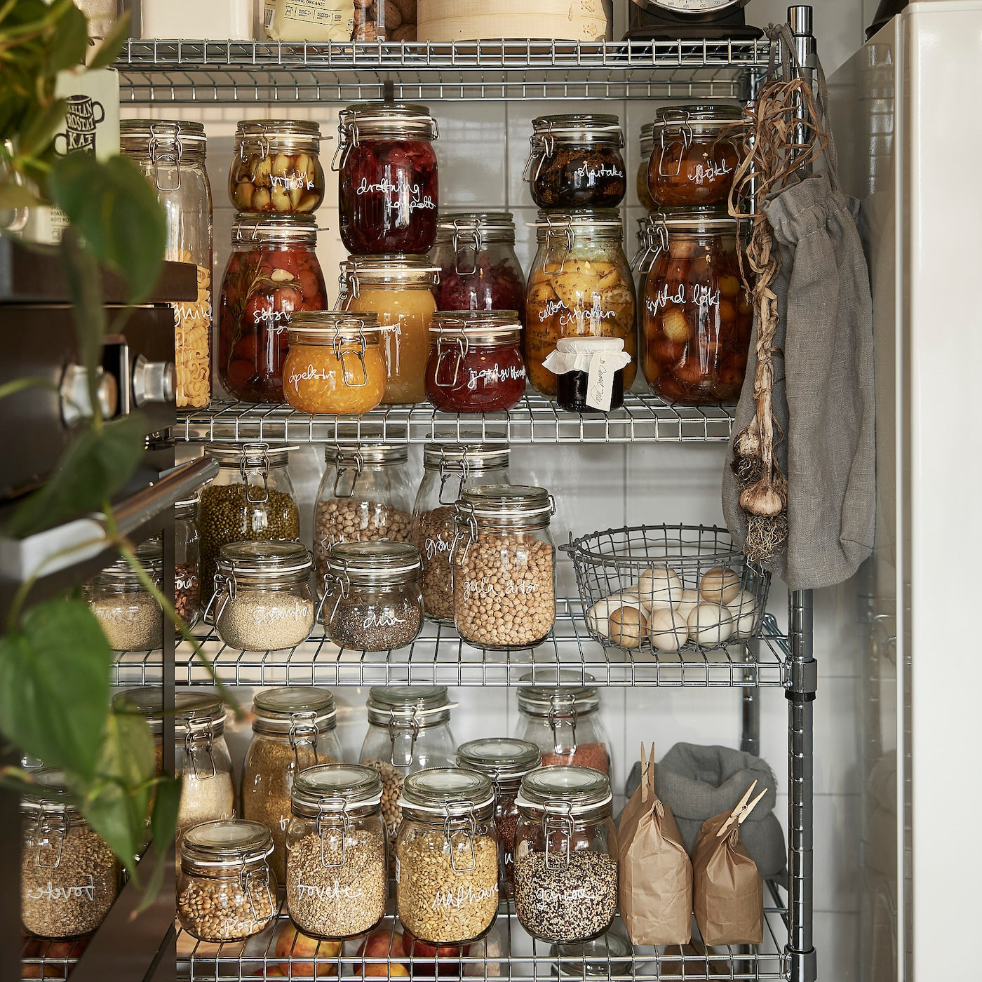 KORKEN Jar with lid, clear glass, 1 L