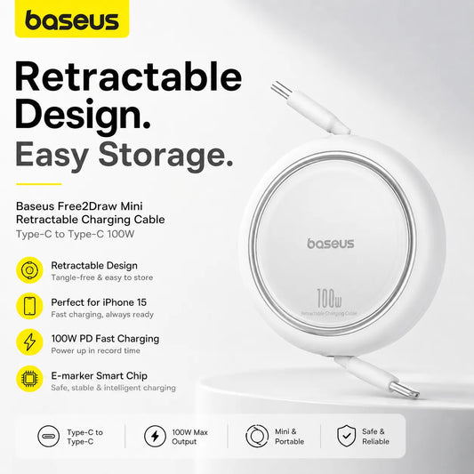 Baseus Free2Pull Retractable USB-C Cable 100W