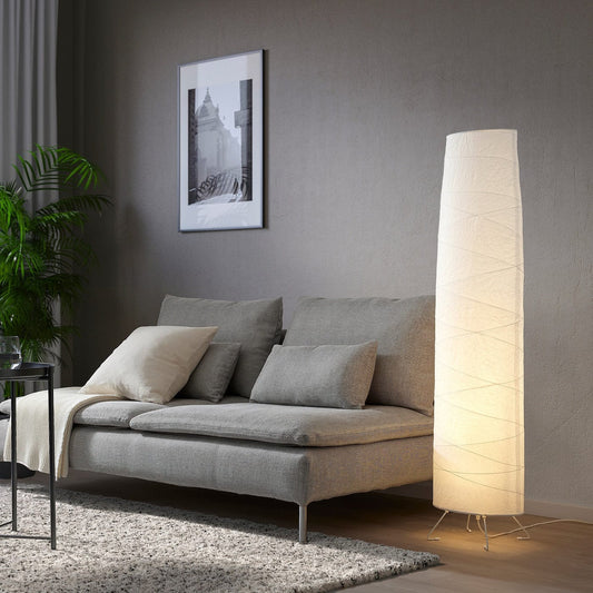 IKEA VICKLEBY Floor Lamp – White/Handmade