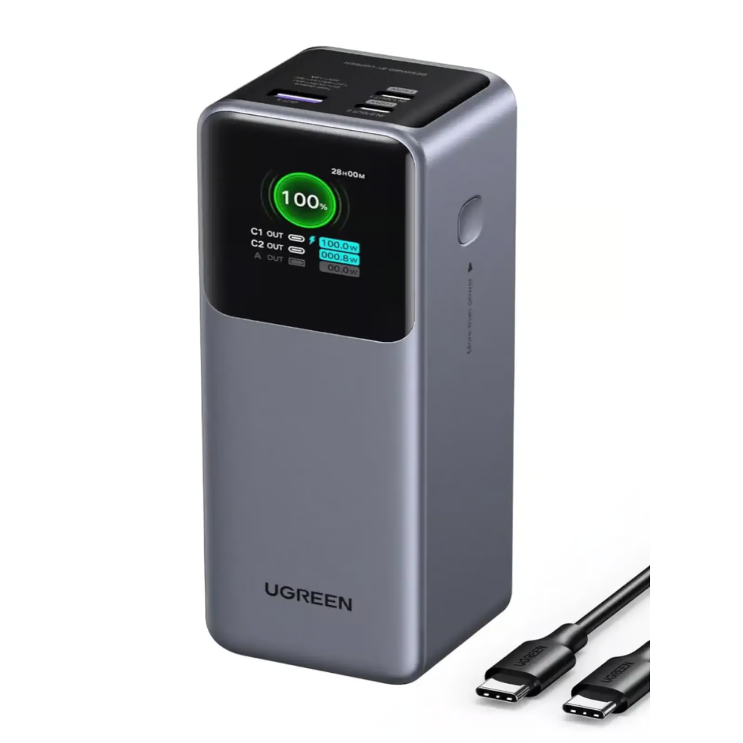UGREEN Nexode 25000mAh 200W Power Bank | TFT Display | 3-Port