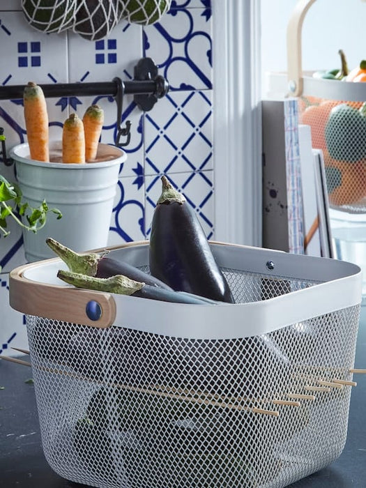 IKEA RISATORP Basket, white, 25x26x18 cm