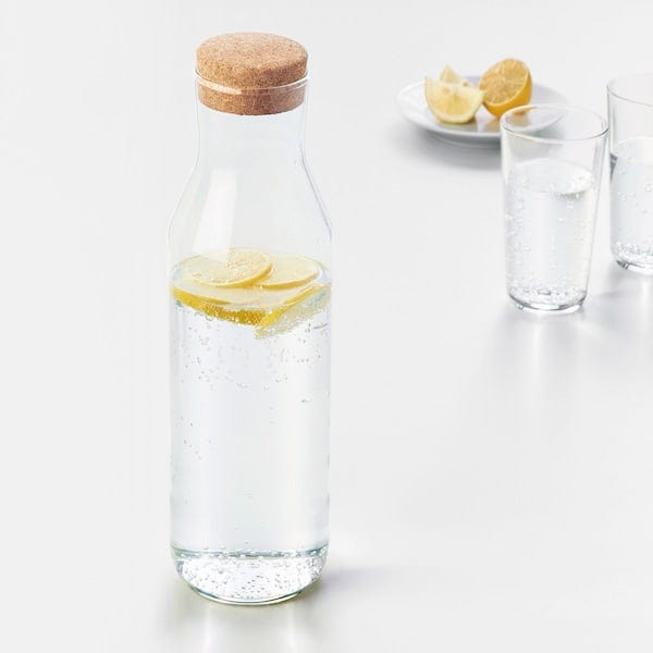 IKEA 365+ Carafe with stopper, clear glass/cork,