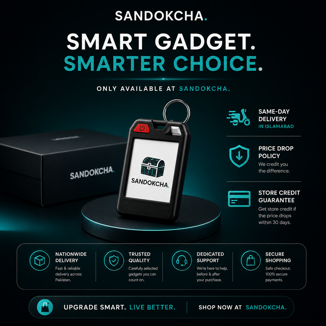 PhotoTag Smart Keychain Tracker with a Screen — Works with iPhone & Android