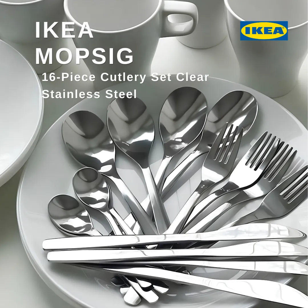 IKEA MOPSIG 16-Piece Cutlery Set – Stainless Steel