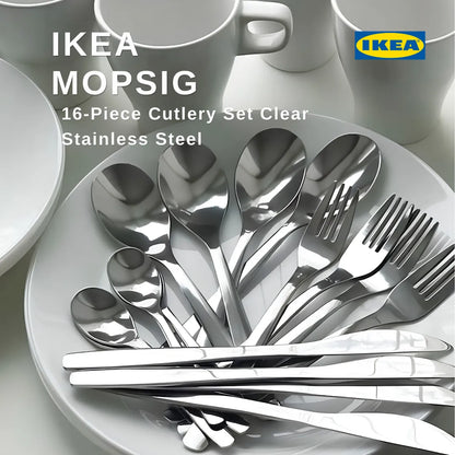IKEA MOPSIG 16-Piece Cutlery Set – Stainless Steel
