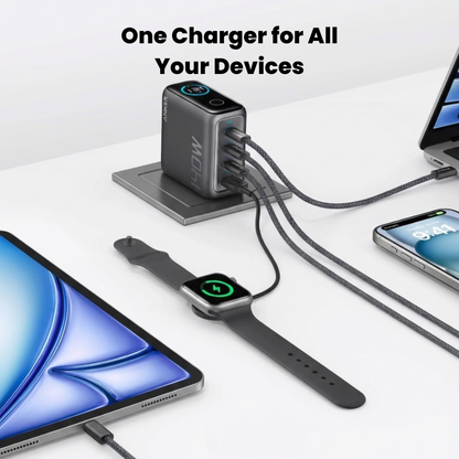 Anker ZOLO 140W GaN 4-Port USB-C Fast Charger with Smart Display