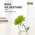 IKEA VILJESTARK Vase, clear glass, 8 cm