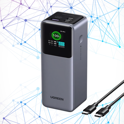 UGREEN Nexode 25000mAh 200W Power Bank | TFT Display | 3-Port