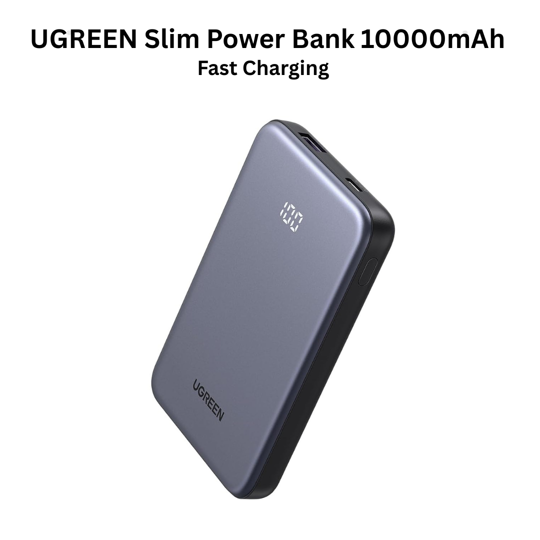 UGREEN Slim Power Bank 10000mAh | 20W Apple Fast Charge + 22.5W