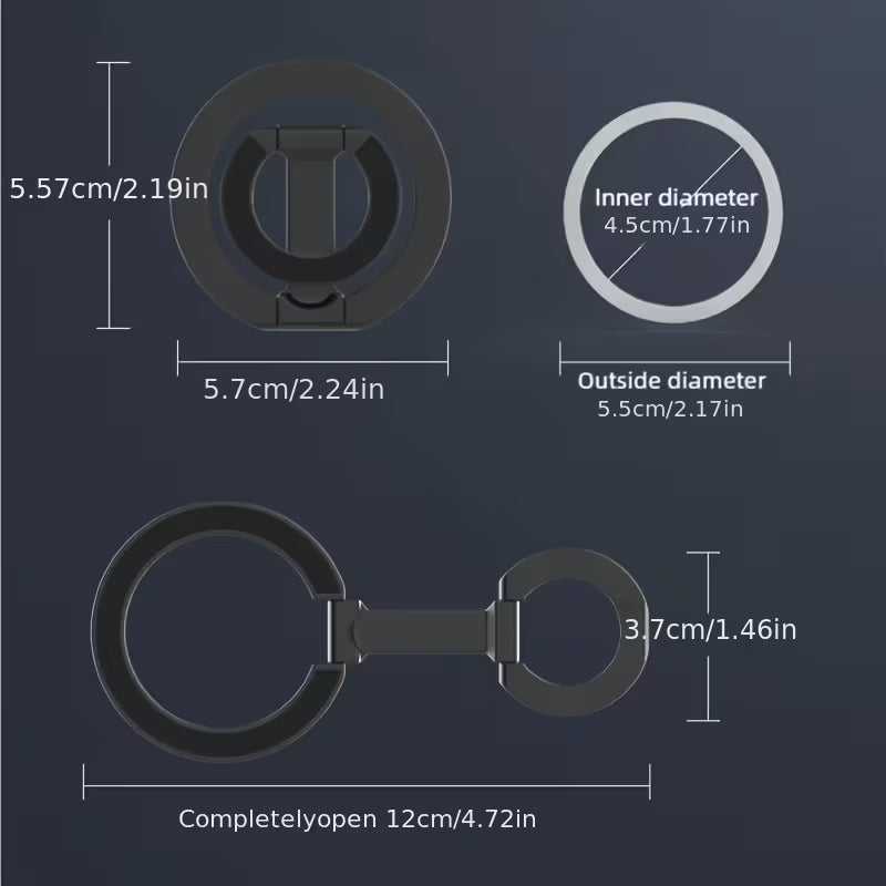 360° Rotating Dual-Sided Phone Ring Holder & Kickstand