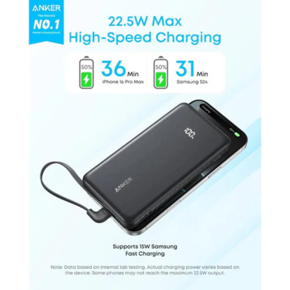 Anker Zolo Power Bank 10,000mAh | 22.5W | 3 Devices at Once