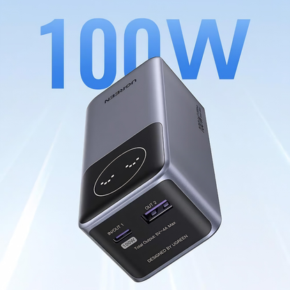 UGREEN Nexode 12000mAh 100W Power Bank | Compact Cylinder | Smart Display