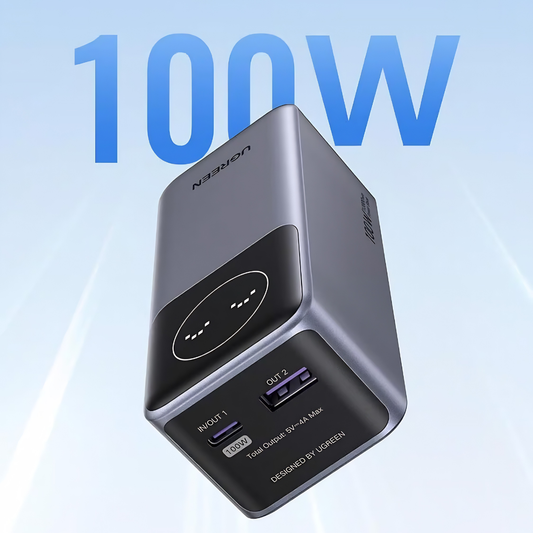UGREEN Nexode 12000mAh 100W Power Bank | Compact Cylinder | Smart Display