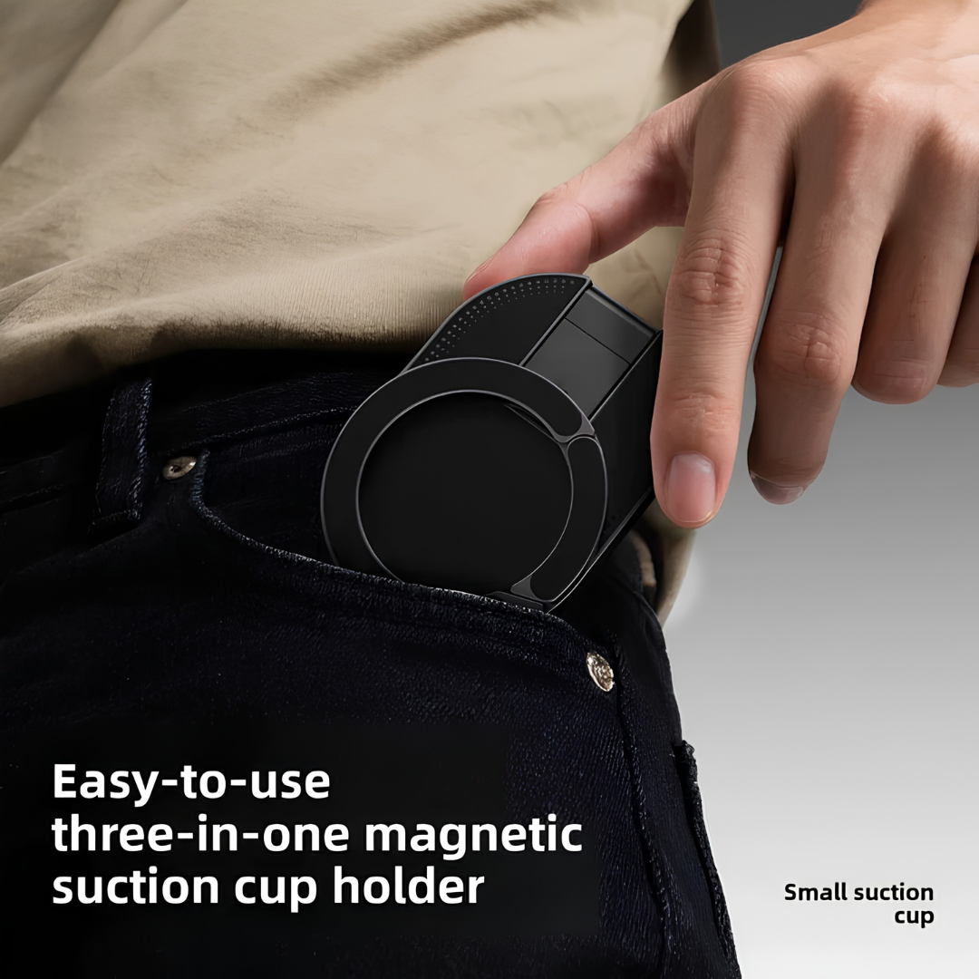 3-in-1 Foldable Magnetic Suction Phone Mount