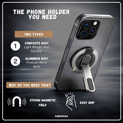360° Rotating Magnetic Phone Holder – Double-Sided MagSafe Stand