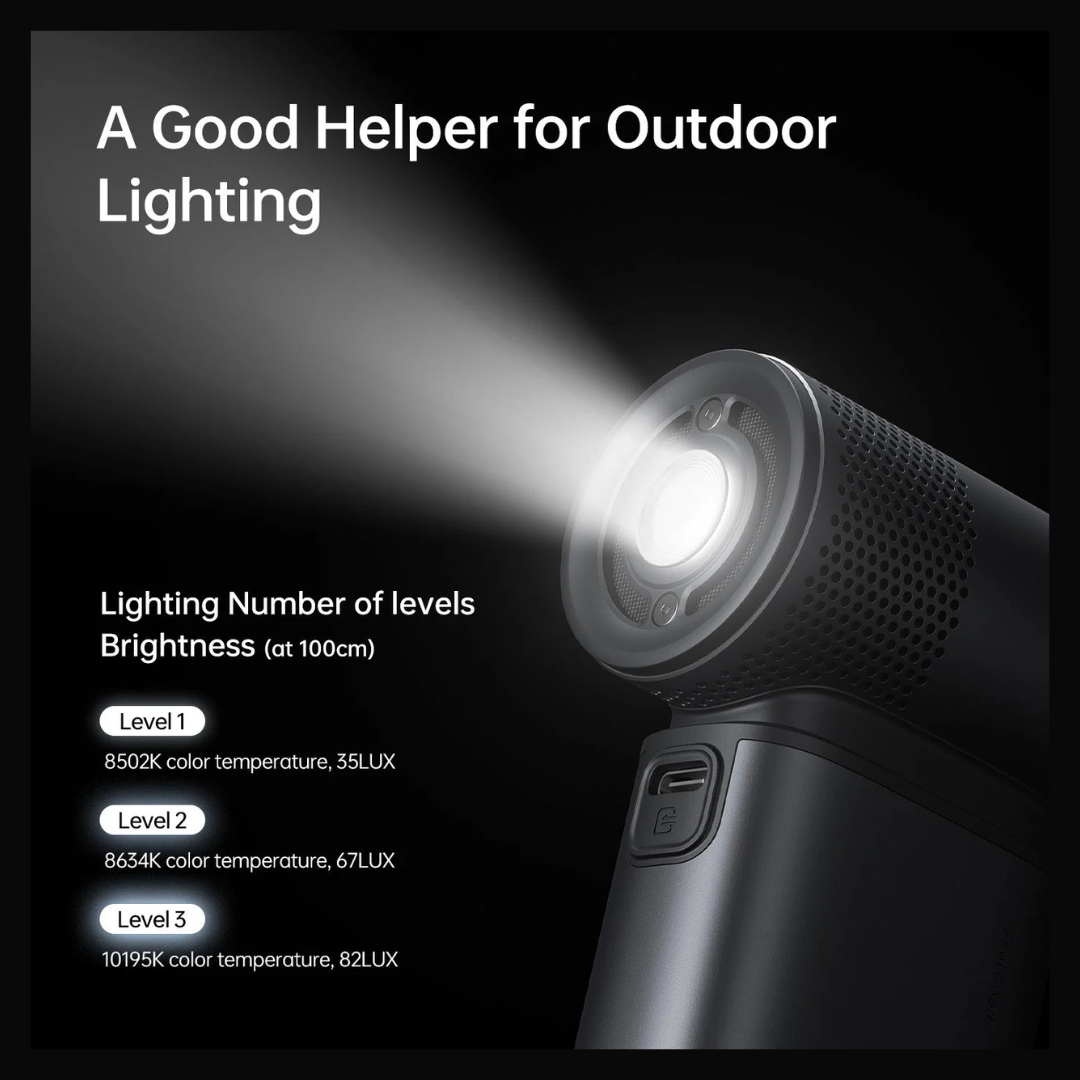 JisuLife Handheld Fan Ultra2 — 43,000 RPM Turbo Fan with 9000mAh Power Bank