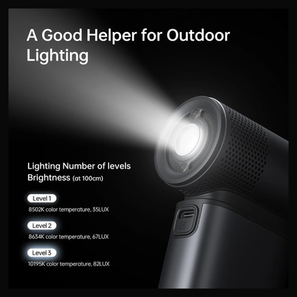 JisuLife Handheld Fan Ultra2 — 43,000 RPM Turbo Fan with 9000mAh Power Bank
