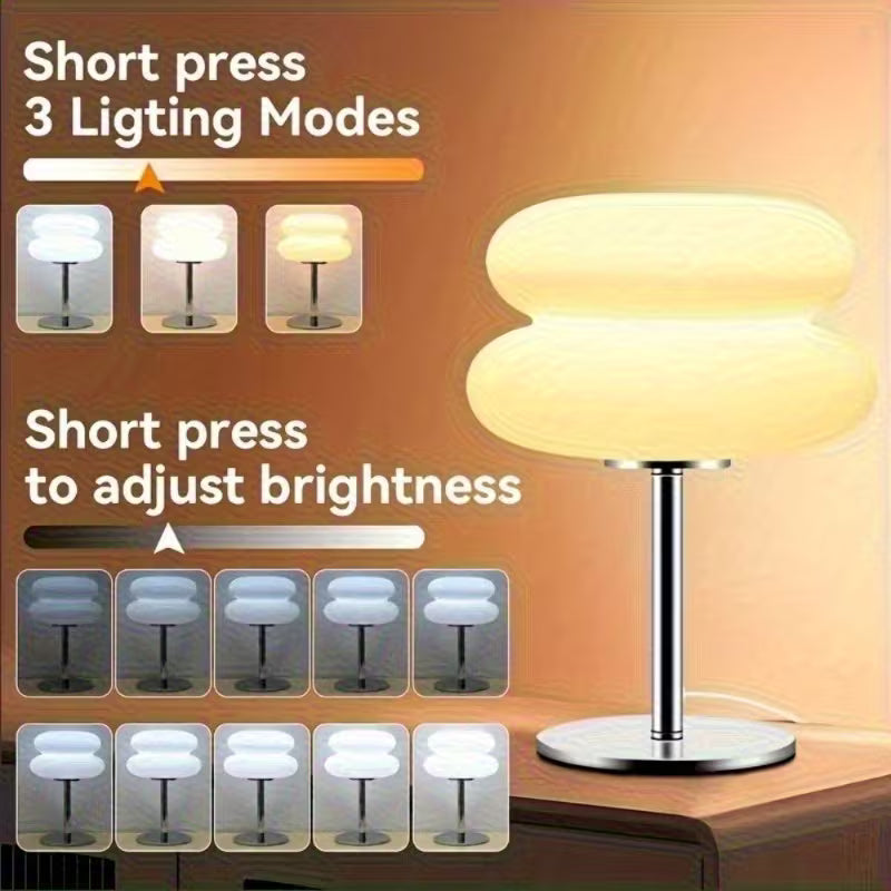 Minimalist Bread Lamp Double Layer – USB Desk & Bedside Light