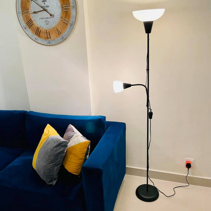 IKEA TÅGARP Floor Uplighter/Reading Lamp – Black/White