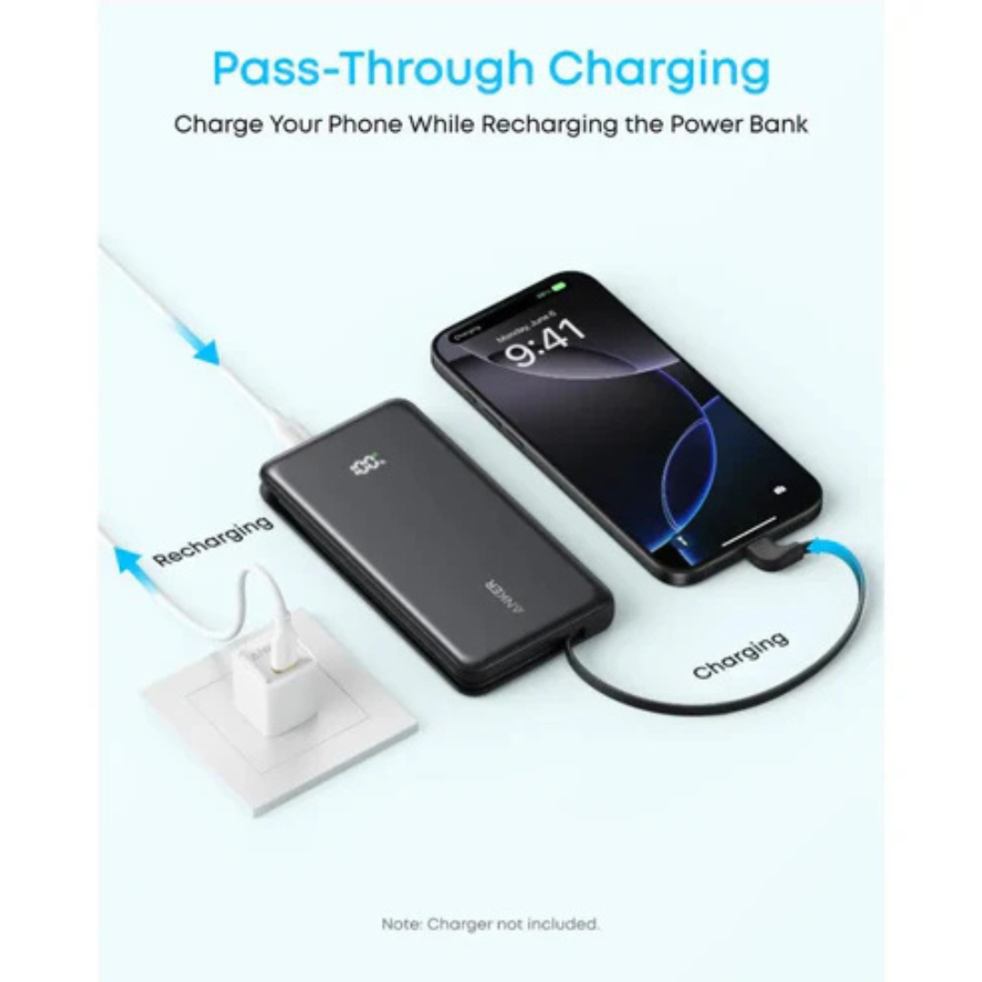 Anker Zolo Power Bank 10,000mAh | 22.5W | 3 Devices at Once