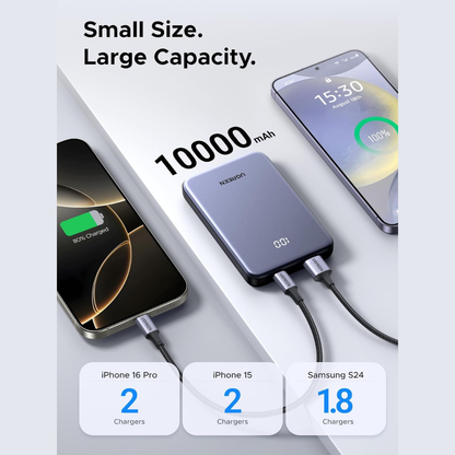UGREEN Slim Power Bank 10000mAh | 20W Apple Fast Charge + 22.5W