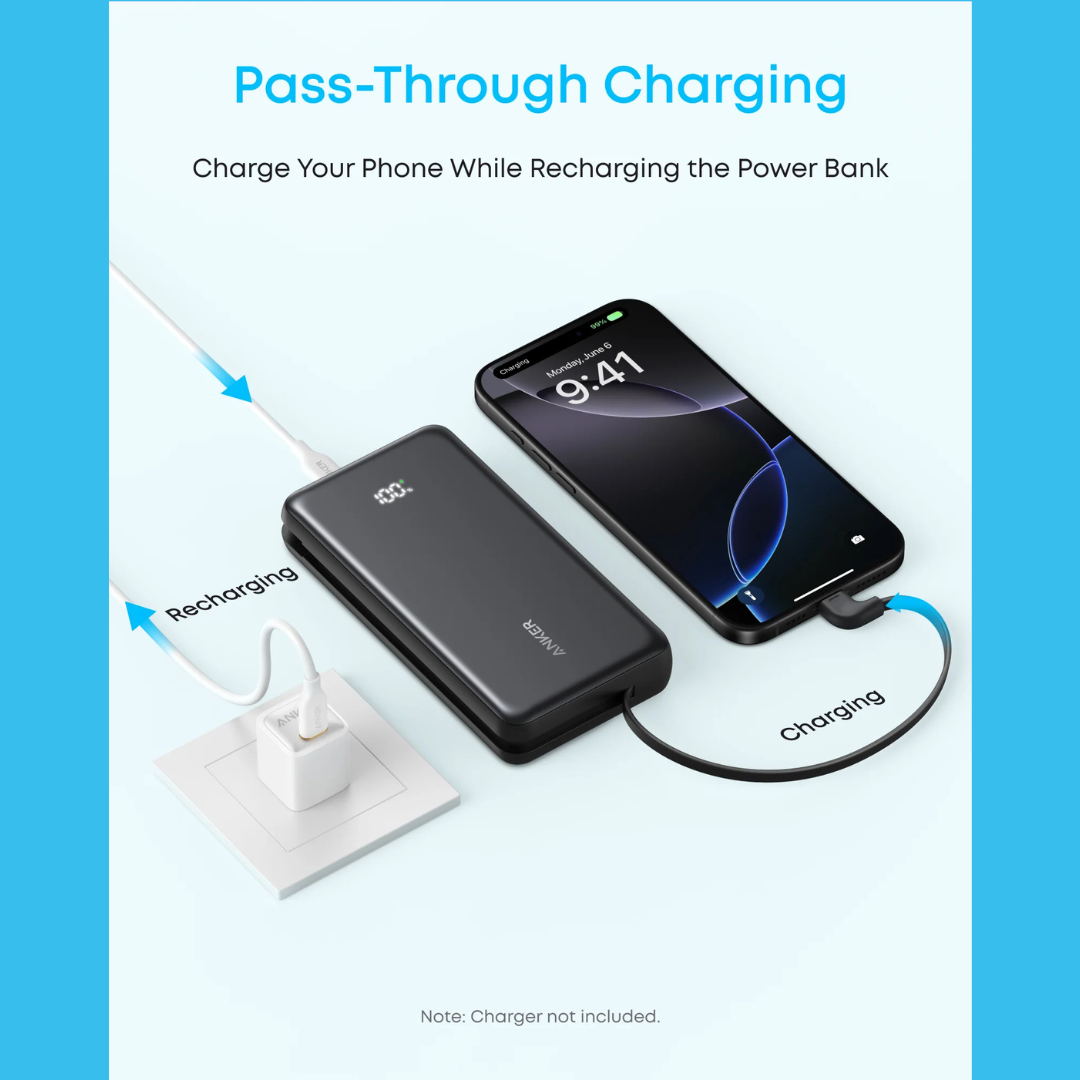 Anker Zolo Power Bank 20,000mAh | 22.5W | 3 Devices at Once