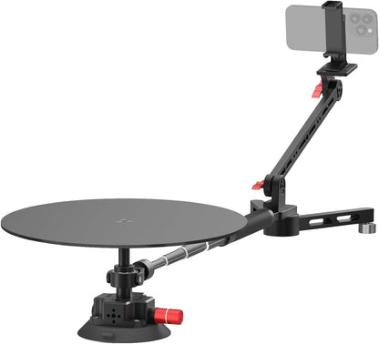 360° Panoramic Camera Spinner — Manual Rotating Photography Platform with 110cm Telescopic Arm