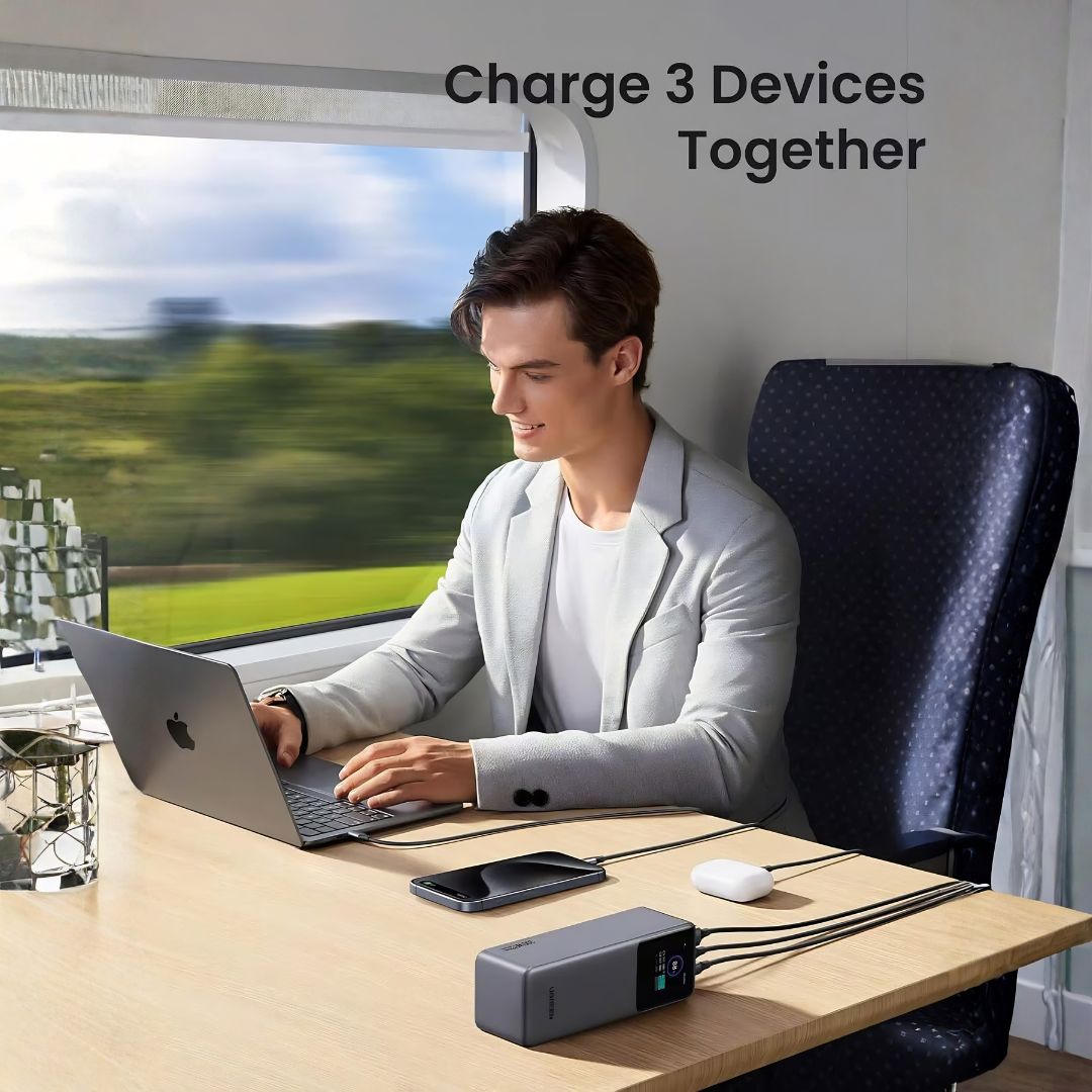 UGREEN Nexode 25000mAh 200W Power Bank | TFT Display | 3-Port