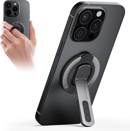 Double-Sided Magnetic Phone Holder with Stress-Relief Grip