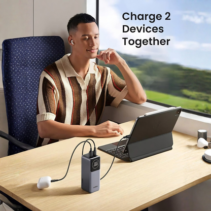 UGREEN Nexode 12000mAh 100W Power Bank | Compact Cylinder | Smart Display
