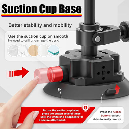 360° Panoramic Camera Spinner — Manual Rotating Photography Platform with 110cm Telescopic Arm