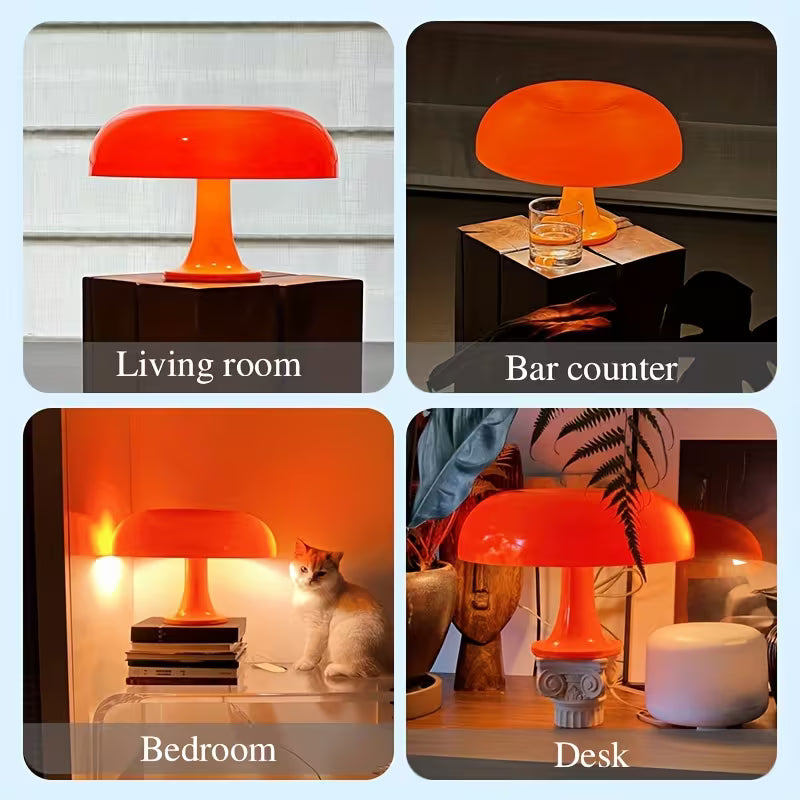 Mushroom Table Lamp – 3 Color & Dimming Light