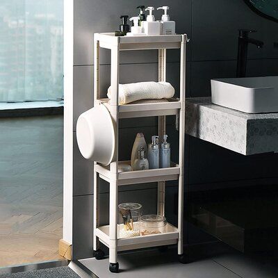 IKEA VESKEN Shelf Unit White 37x23x101 cm | Bathroom Storage Pakistan
