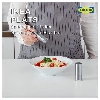 IKEA PLATS Salt/pepper shaker, set of 2, stainless steel