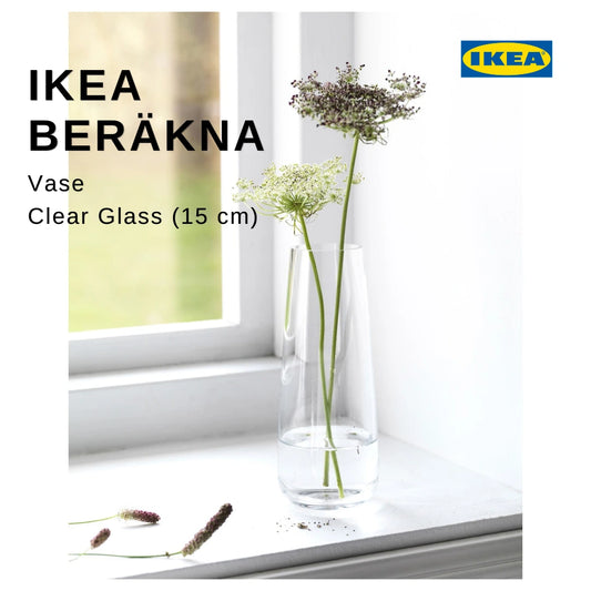 IKEA: BERÄKNA Vase – Clear Glass (15 cm)