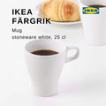 IKEA FÄRGRIK Mug, stoneware white, 25 cl