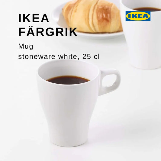 IKEA FÄRGRIK Mug, stoneware white, 25 cl