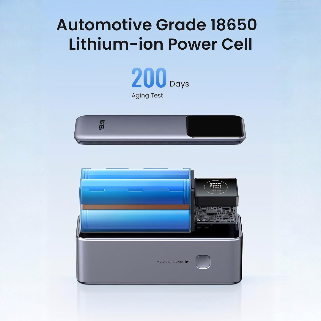 UGREEN Nexode 12000mAh 100W Power Bank | Compact Cylinder | Smart Display
