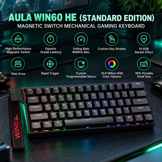 Aula WIN60 HE Wired Gaming Keyboard