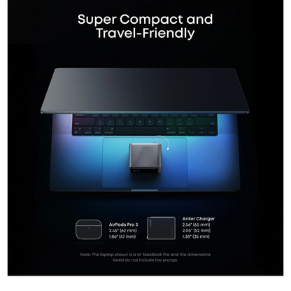 Anker Prime Charger 160W 3-Port USB-C Smart Display